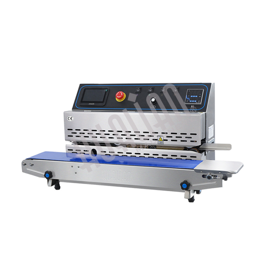 Горизонтальный конвейерный запайщик FRP-810I (нерж, каплеструйный принтер) Hualian - Купить с доставкой по всей России