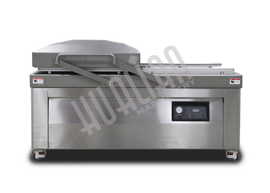 Напольная двухкамерная вакуум-упаковочная машина HVC-720S/2B-G SS (нерж., газ, электр. панель, 380В)  Hualian - Купить с доставкой по всей России - 2
