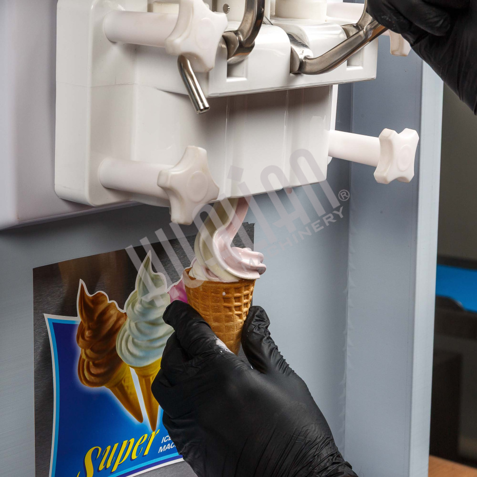 Фризер для мягкого мороженого HIM-03 с функцией ночного хранения и помпой (3 рожка) Hualian - Купить с доставкой по всей России - 13