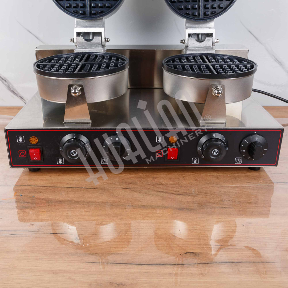 Вафельница для объемных вафель HWB-2 (2 секции, круг) Hualian - Купить с доставкой по всей России - 9