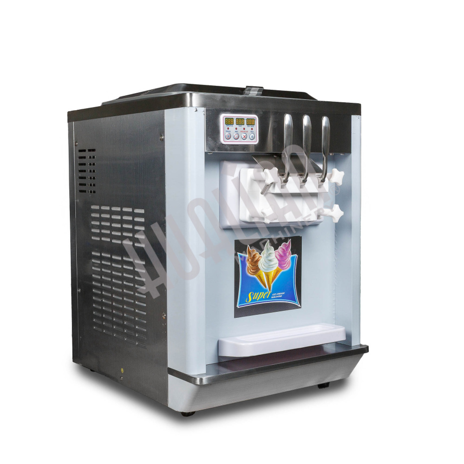 Фризер для мягкого мороженого HIM-03 с функцией ночного хранения и помпой (3 рожка) Hualian - Купить с доставкой по всей России - 3
