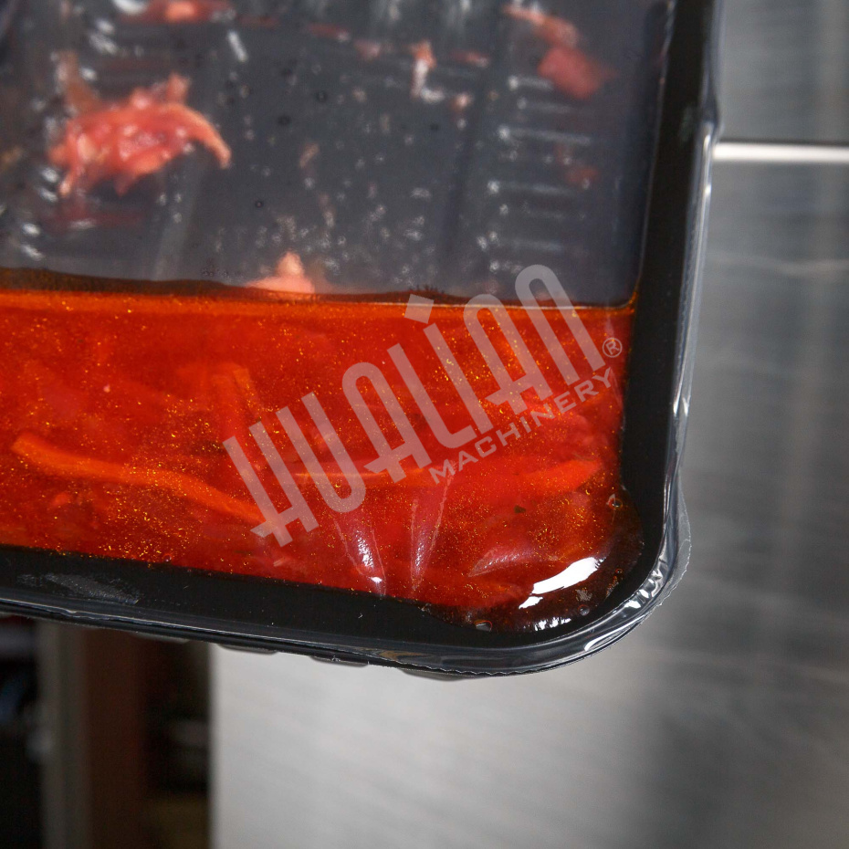 Полуавтоматический запайщик лотков ротационного типа (4 лотка,187*137*120) HVT-450R (нерж.) Hualian - Купить с доставкой по всей России - 27