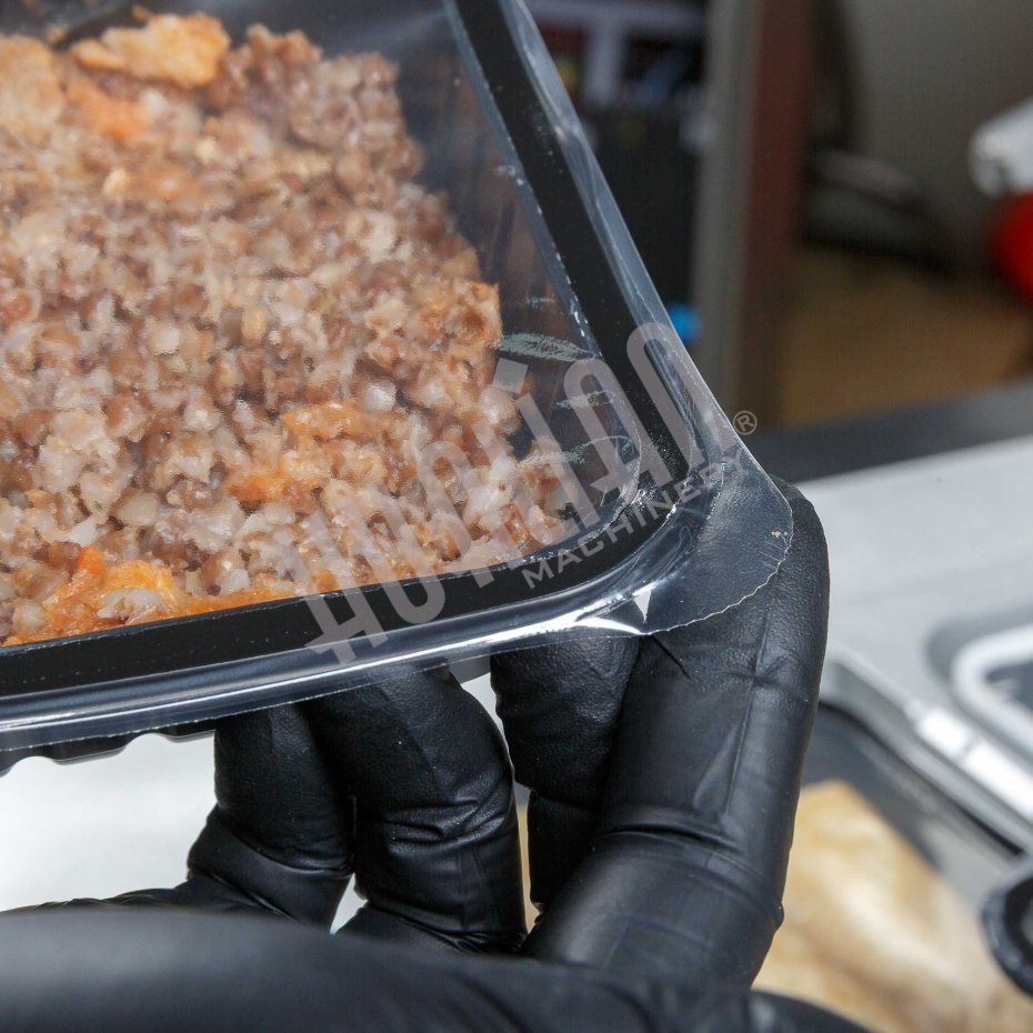 Полуавтоматический запайщик лотков ротационного типа (4 лотка,187*137*120) HVT-450R (нерж.) Hualian - Купить с доставкой по всей России - 30