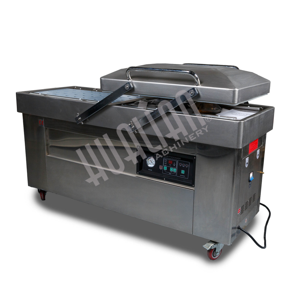 Напольная двухкамерная вакуум-упаковочная машина DZQ-700/2SB (нерж., газ) Hualian - Купить с доставкой по всей России