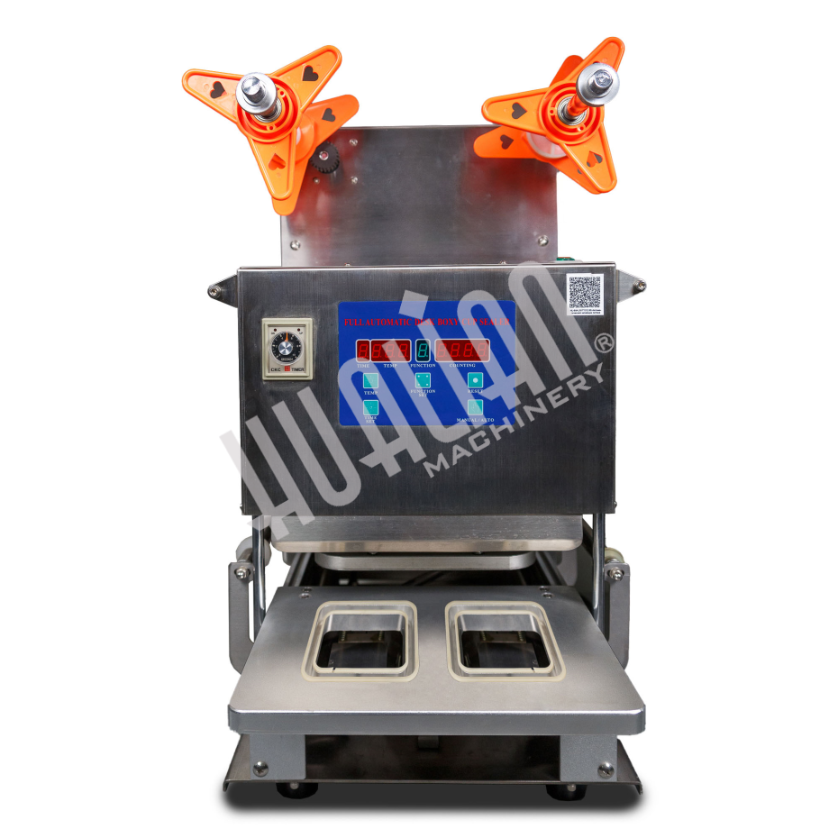 Запайщик лотков HL-95A SS (182*96*(20-55) мм, 2 лотка за цикл, счетчик, уголок надрыва пленки) Hualian - Купить с доставкой по всей России