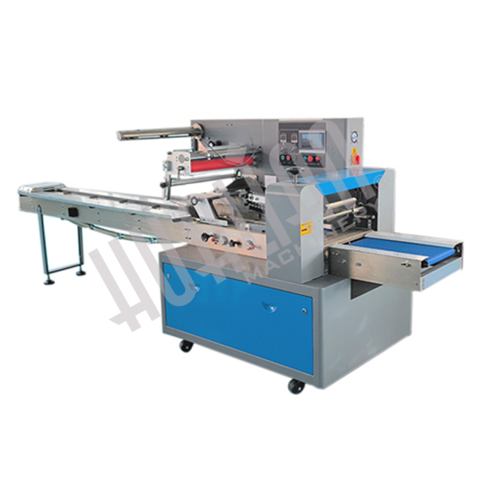 Горизонтальная упаковочная машина DXDZ-600D (3 servo, рег. форм. 100-250 мм, min bag L 150, S 450, H 120, трансп.попереч.запайки) Hualian - Купить с доставкой по всей России