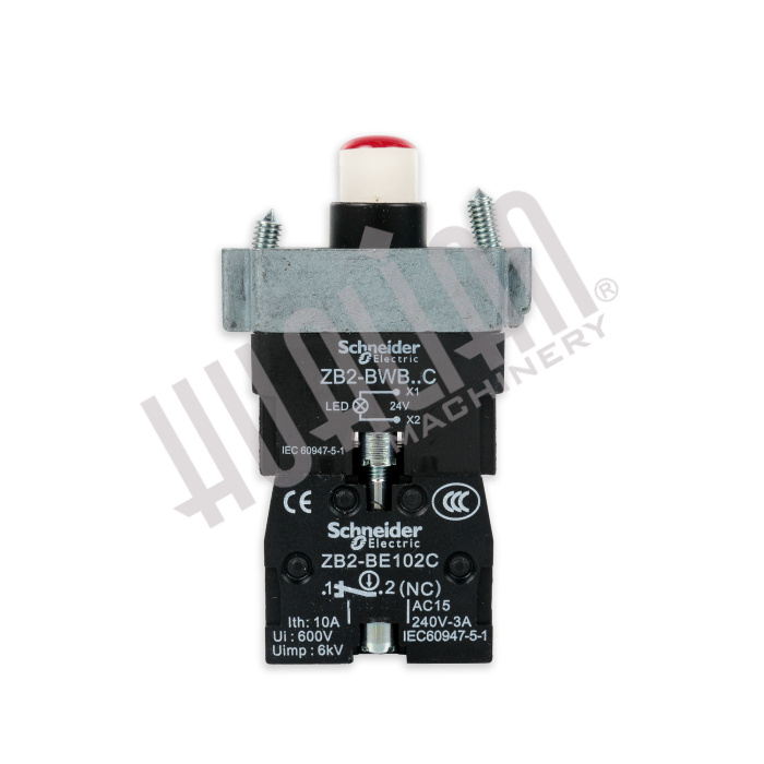 Кнопка с подсветкой (контактная группа, НЗ, красная) (панель управления BSF-5640LG) Hualian - Купить с доставкой по всей России