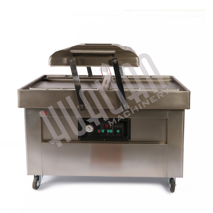 Напольная двухкамерная вакуум-упаковочная машина DZQ-500/2SB SS (нерж., газ) Hualian - Купить с доставкой по всей России