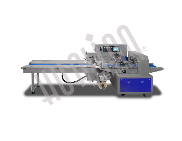 Горизонтальная упаковочная машина DXDZ-450XV (3 servo, вакуумизация, насос 100 м3/ч, лент. 200 мм, min bag L 130, H max. 100) Hualian - Купить с доставкой по всей России