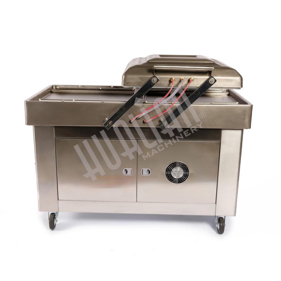 Напольная двухкамерная вакуум-упаковочная машина DZQ-500/2SB SS (нерж., газ) Hualian - Купить с доставкой по всей России - 10