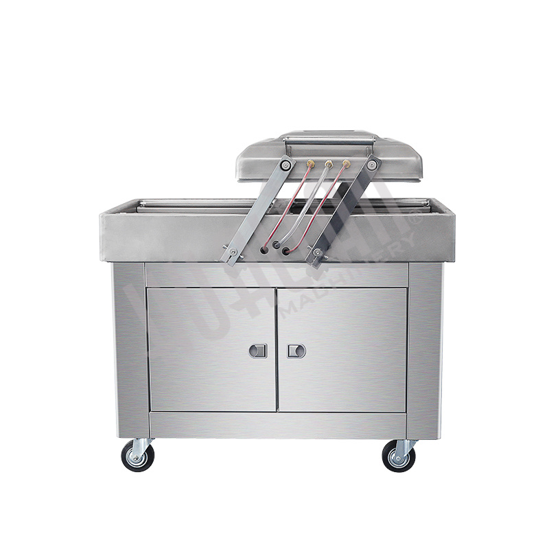 Напольная двухкамерная вакуум-упаковочная машина DZ-400/2SB SS (нерж.) Hualian - Купить с доставкой по всей России - 4