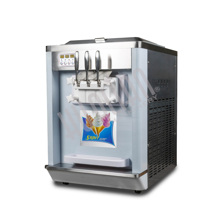 Фризер для мягкого мороженого HIM-03 с функцией ночного хранения и помпой (3 рожка) Hualian - Купить с доставкой по всей России