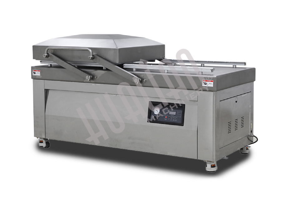 Напольная двухкамерная вакуум-упаковочная машина HVC-720S/2B-G SS (нерж., газ, электр. панель, 380В)  Hualian - Купить с доставкой по всей России