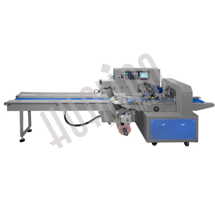 Горизонтальная упаковочная машина DXDZ-600XD с откачкой воздуха (3 servo, лент. 280 мм, min bag L 180, H max. 100) Hualian - Купить с доставкой по всей России