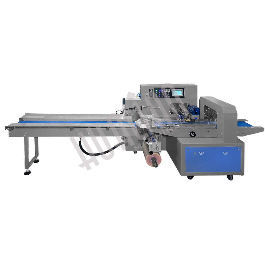 Горизонтальная упаковочная машина DXDZ-600XD с откачкой воздуха (3 servo, лент. 280 мм, min bag L 180, H max. 100) Hualian - Купить с доставкой по всей России