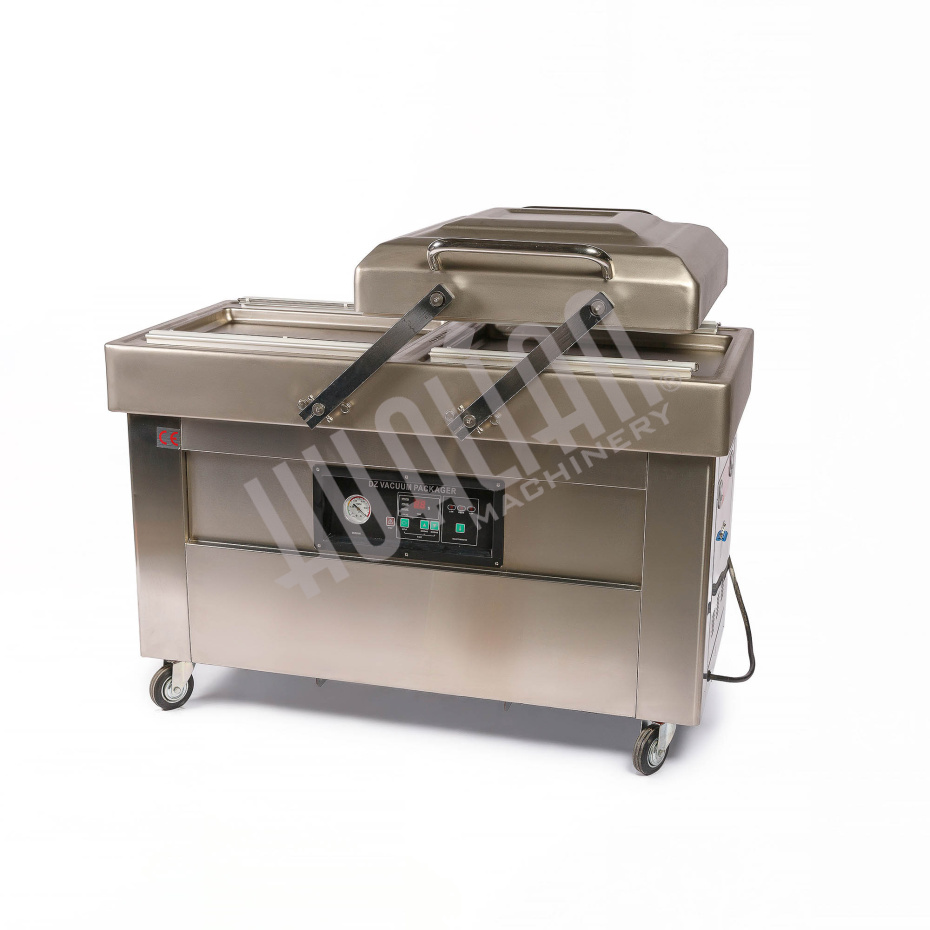 Напольная двухкамерная вакуум-упаковочная машина DZ-500/2SB SS (нерж.) Hualian - Купить с доставкой по всей России