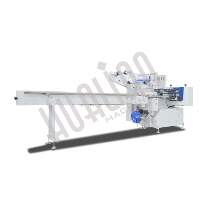 Горизонтальная упаковочная машина DXDZ-590A/180 (3 servo, ПОФ, bag L 150-350 mm, S - 330, bag W 30-180 mm, H 30-105 mm) Hualian - Купить с доставкой по всей России