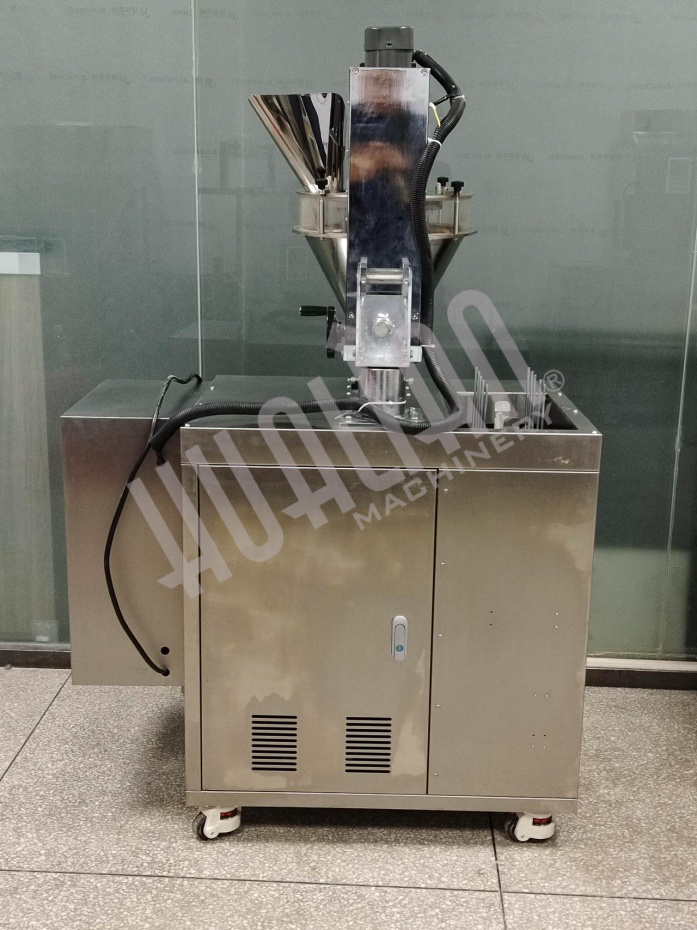 Мини дой-пак линия со шнековым дозатором для пакетов с зип-локом HLDX-9018F  Hualian - Купить с доставкой по всей России - 4