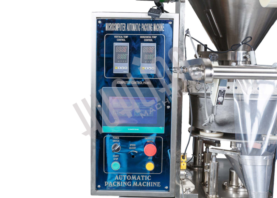 Автоматическая фасовочно-упаковочная машина DXDK-320RH-E (нерж., стик 17*110 мм, 4.6-8 мл, W пленки 42 мм, зубч. нож.) Hualian - Купить с доставкой по всей России - 8