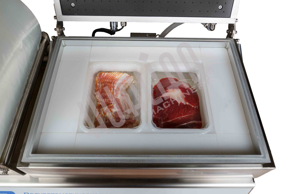 Скин-упаковочная машина HLV-300VST NEW на два лотка (глубина лотка 55 мм) Hualian - Купить с доставкой по всей России - 4