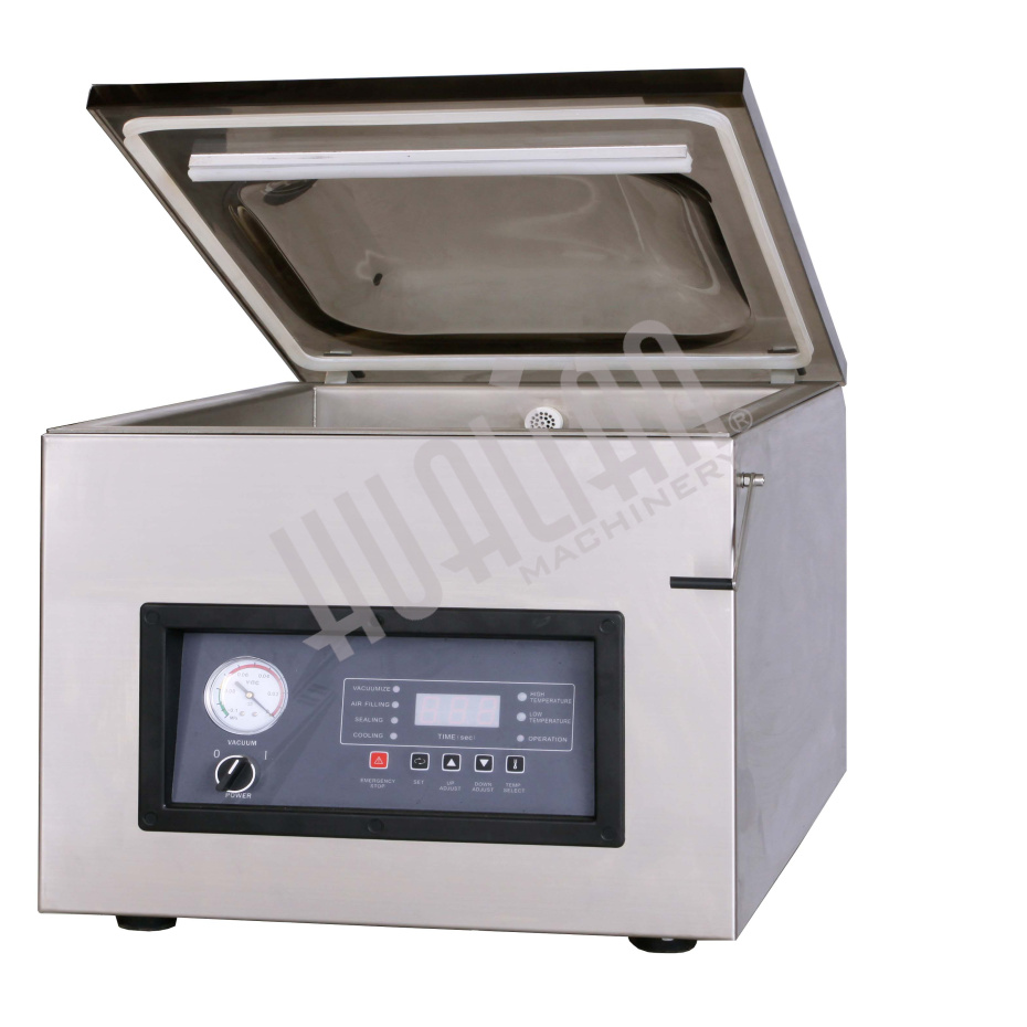 Настольный вакуумный упаковщик DZQ-400/T (нерж., газ) Hualian - Купить с доставкой по всей России