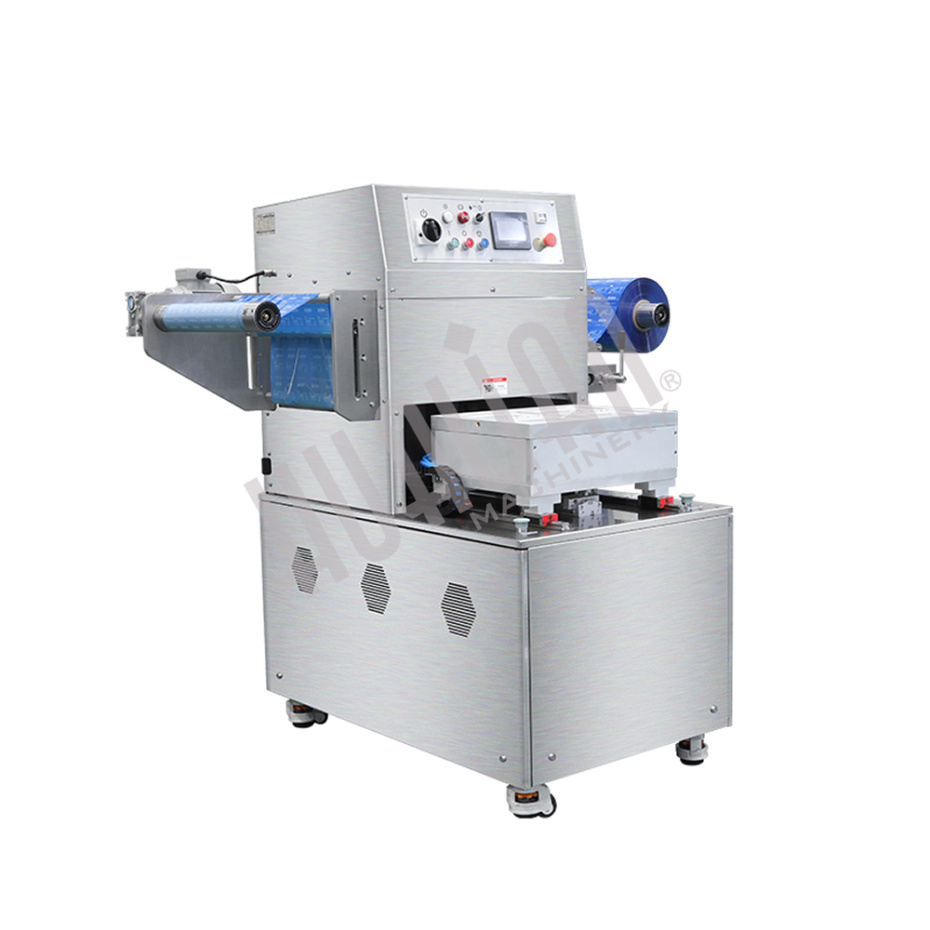 Полуавтоматический запайщик лотков HVT-550M/4 (нерж.) (4 лотка,210*148*(20-100)) Hualian - Купить с доставкой по всей России - 3