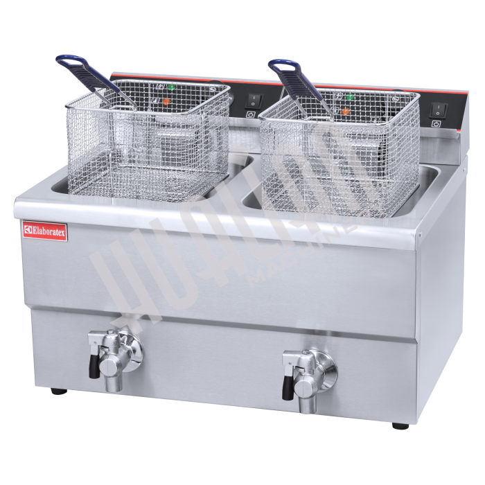 Фритюрница (2 емкости) HEF-12L Hualian - Купить с доставкой по всей России