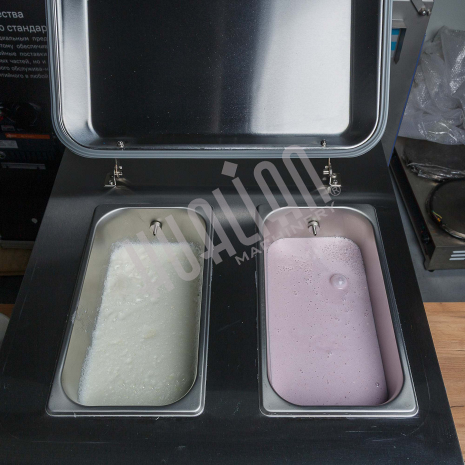 Фризер для мягкого мороженого HIM-03 с функцией ночного хранения и помпой (3 рожка) Hualian - Купить с доставкой по всей России - 6